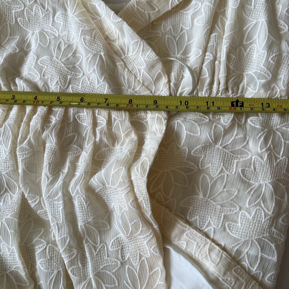 Madewell Size XS Floral Embroidered Pleat Wrap Midi Dress NWT💖 - Picture 12 of 14